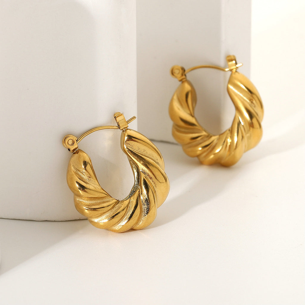 Swirled Hoop Earrings