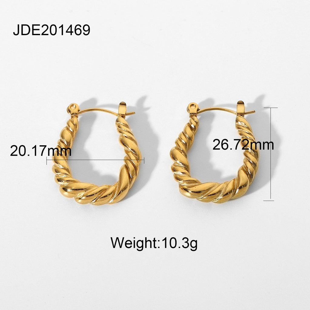 Swirled Hoop Earrings