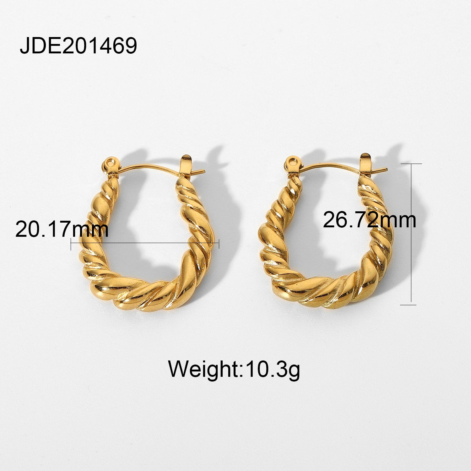 Swirled Hoop Earrings